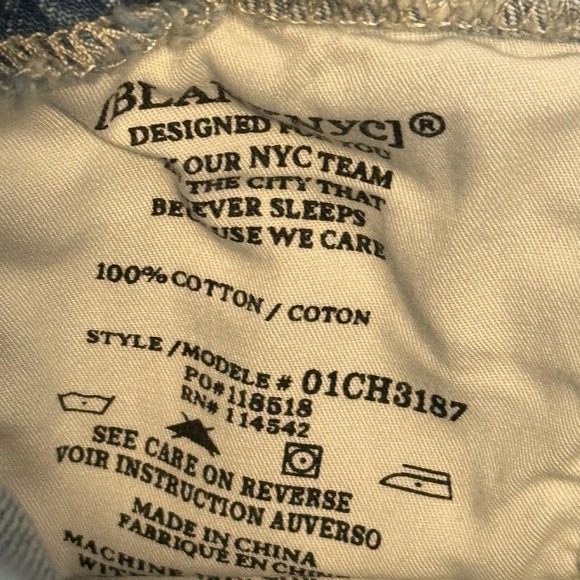 Blank NYC Blue Steal The Show Pants NWT Size 24 - Picture 9 of 9